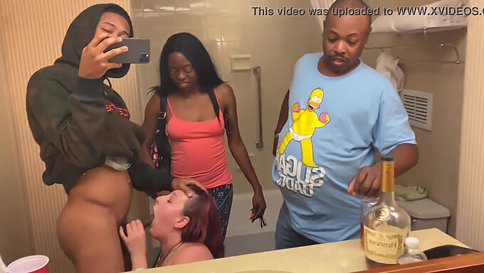 Intense Blowjob Scene With A Group Of Friends And Aunt