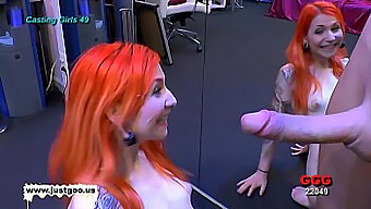 Young Redhead Gets Her Face Fucked And Covered In Cum